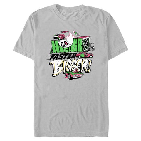 Men's Hot Wheels Go Higher Faster Bigger  Graphic T-Shirt