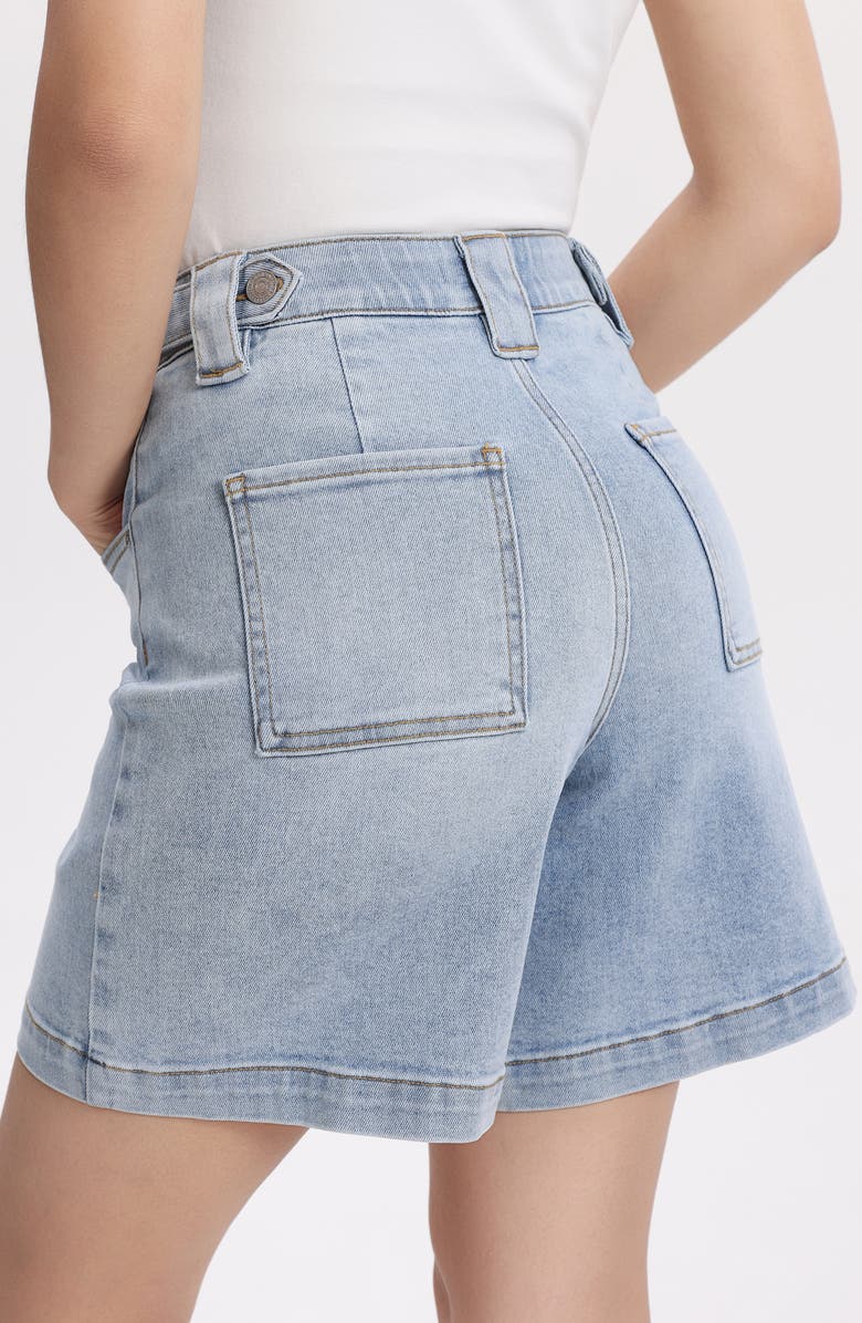 Bayeas High Waist Mid Thigh Denim Shorts, Alternate, color,