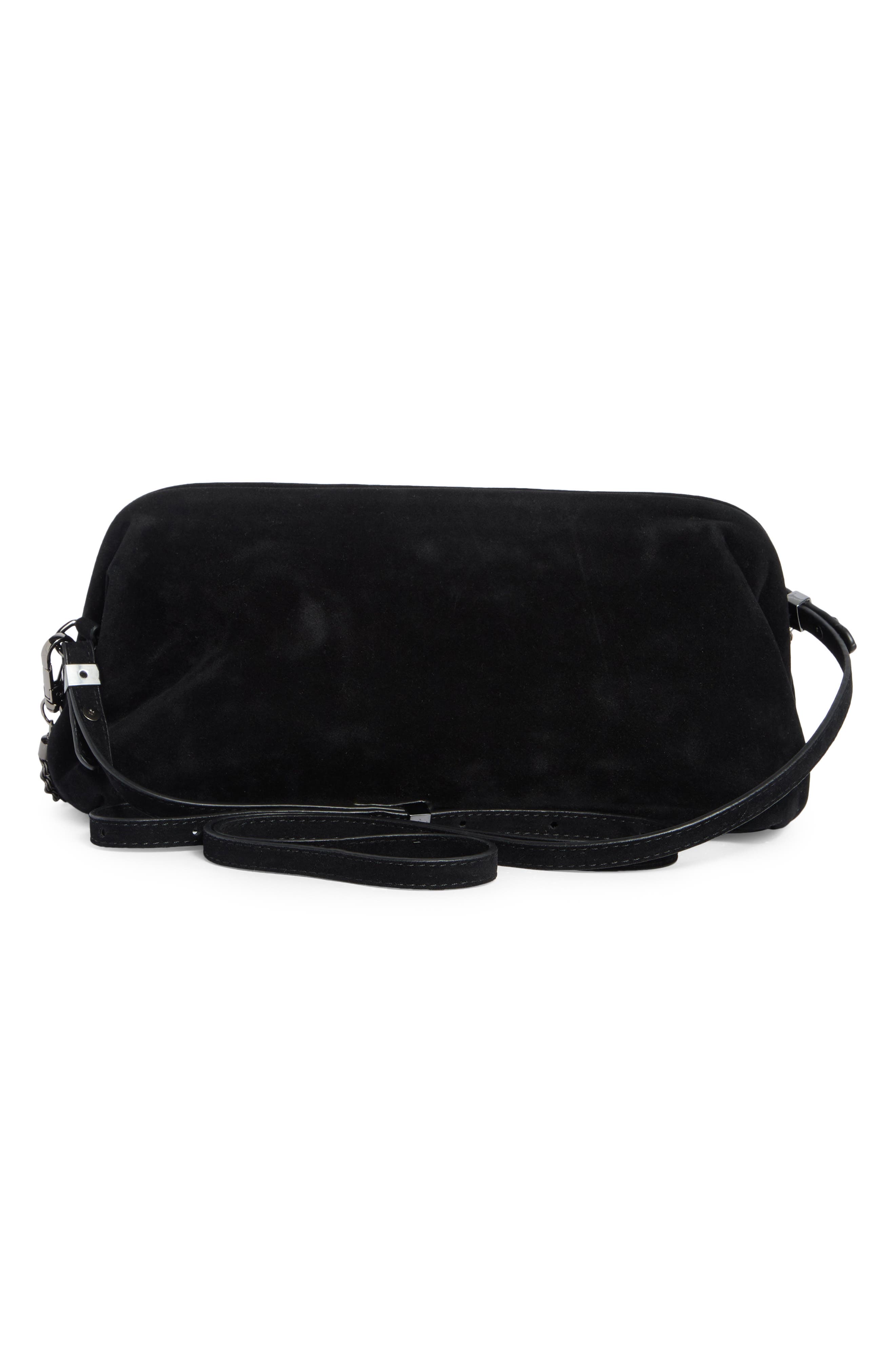East/West Shoulder Bag, Alternate, color, BLACK