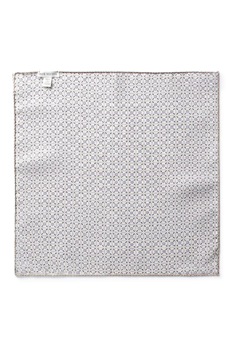 Oliver Reversible Silk Pocket Square, Alternate, color, SAND