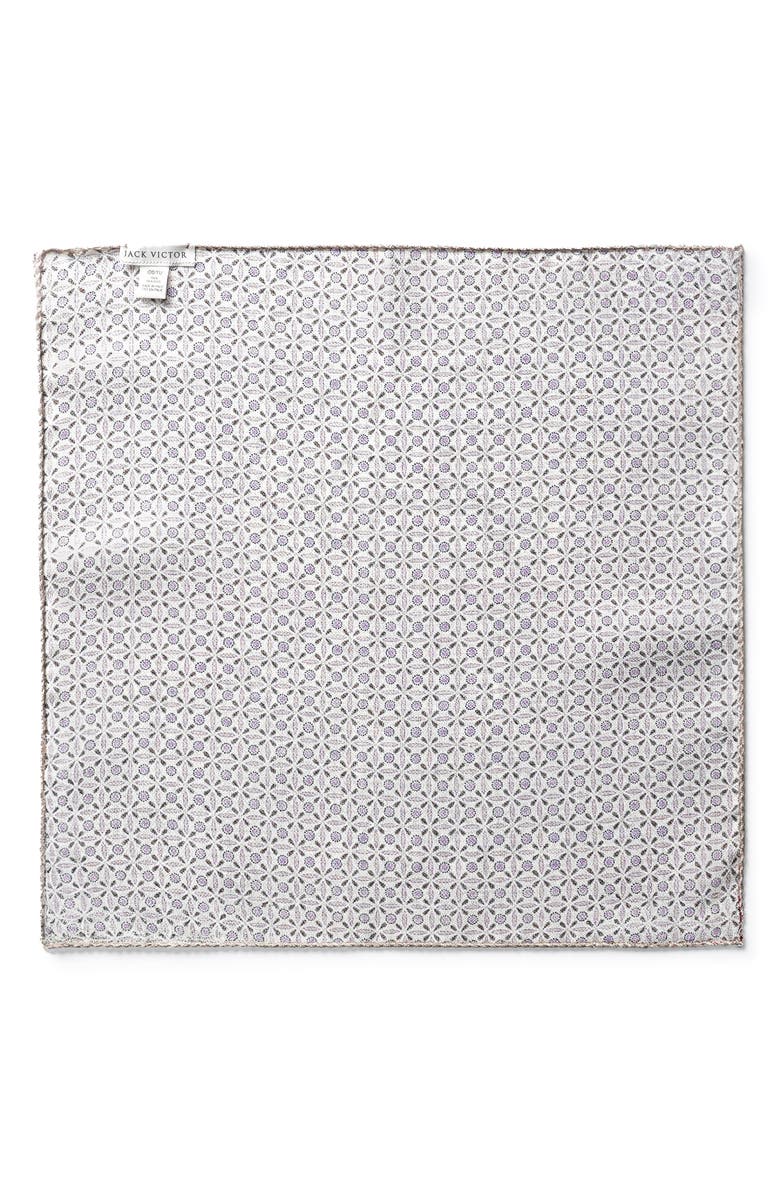 Jack Victor Oliver Reversible Silk Pocket Square, Alternate, color, 