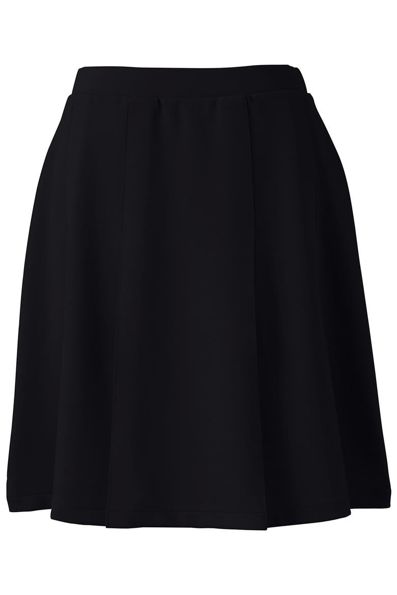 School Uniform  Ponte Pleat Skirt, Alternate, color, Black