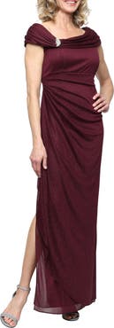 Alex Evenings Embellished L-Neck Gown