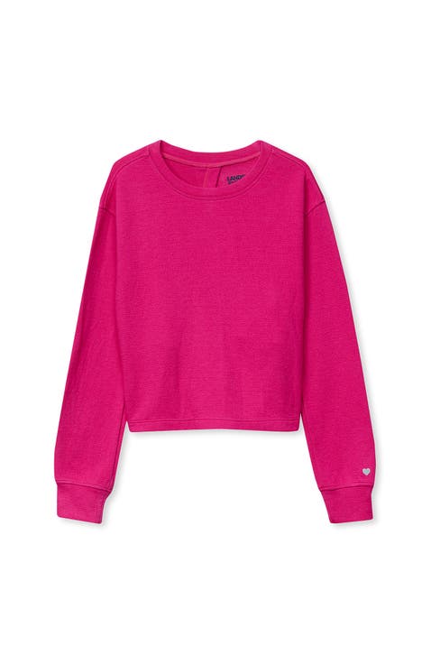 Girls Long Sleeve Twist Back Active Top