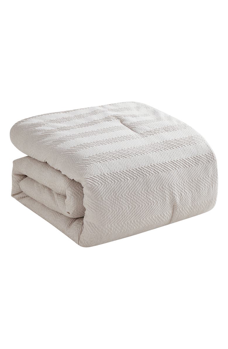 VCNY HOME Herringbone Microfiber Reversible Comforter & Sham Set, Alternate, color, Taupe