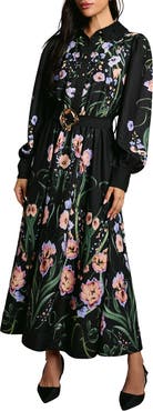 Coast Lace Trim Printed Shirt Dress