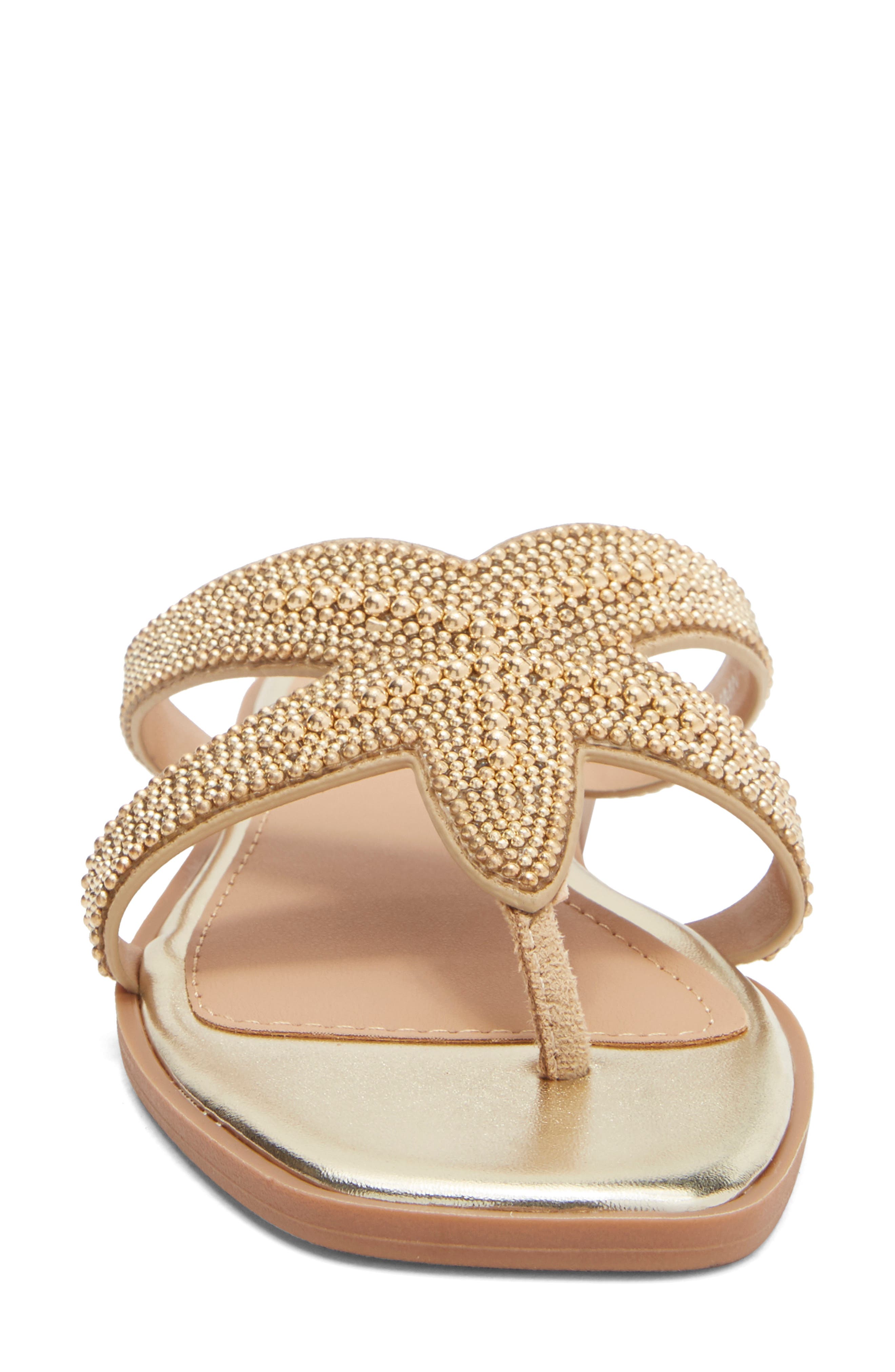 TOP MODA Autumn Sandal, Alternate, color, Gold Met