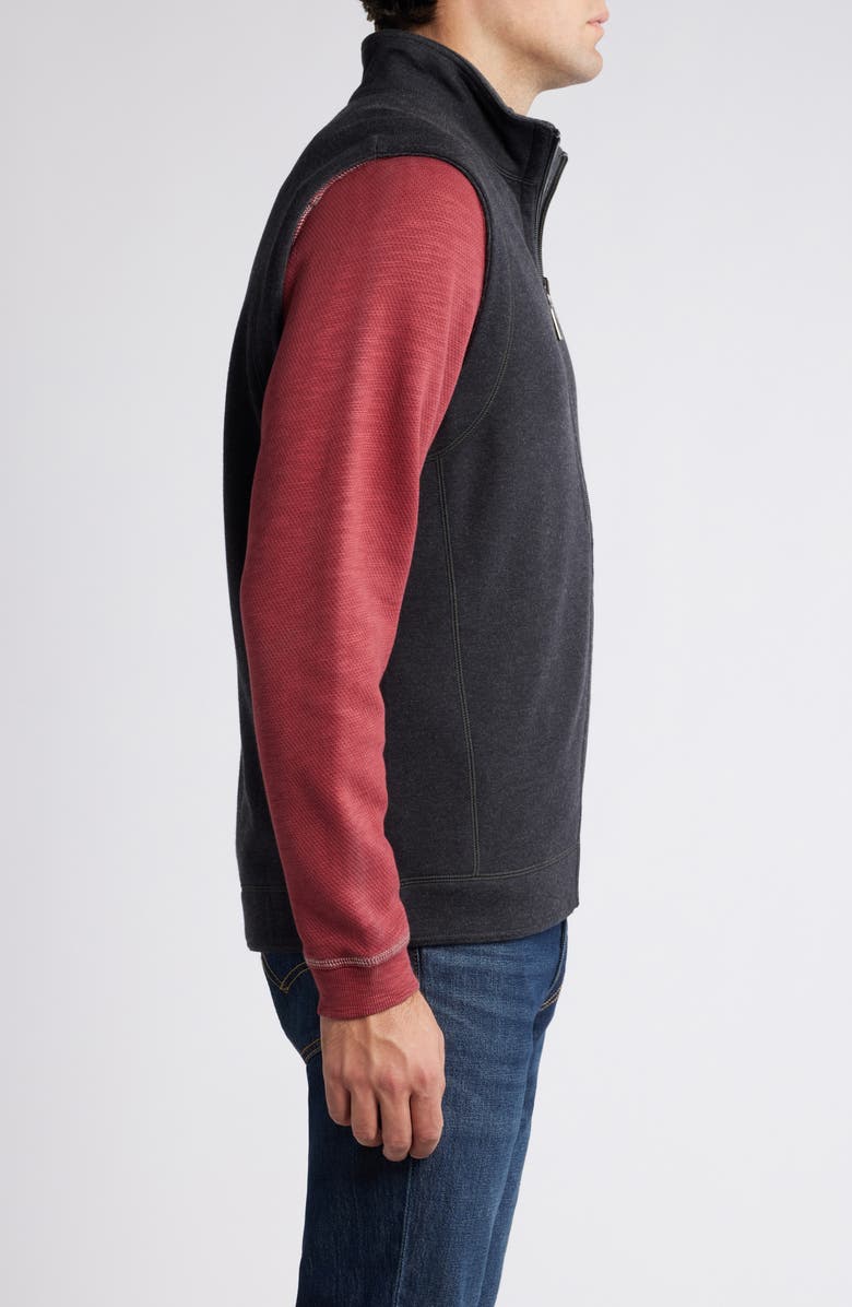 Tommy Bahama Flip Coast Reversible Zip Vest, Alternate, color, Black