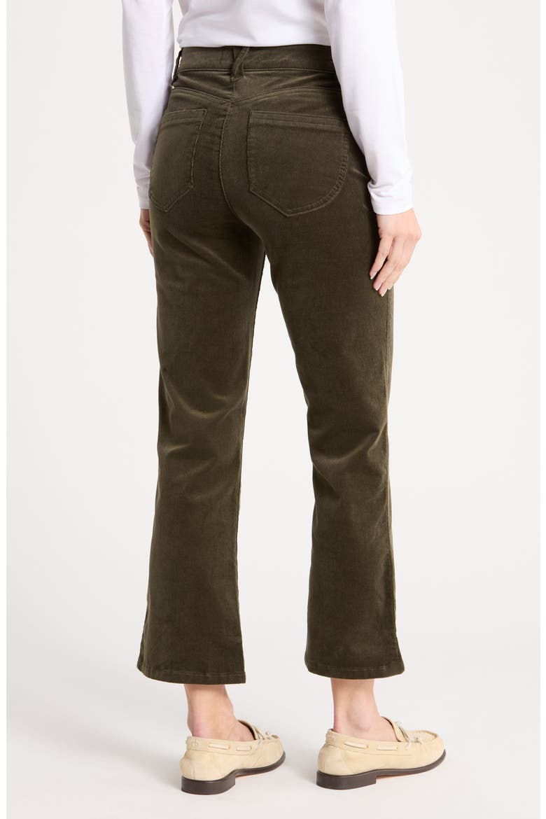 Itty Bitty Crop Corduroy Flare Pants, Alternate, color, DUFFEL GREEN