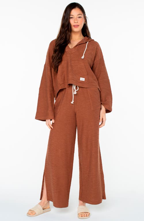 Roxy Rich Coast Hoodie In Brown