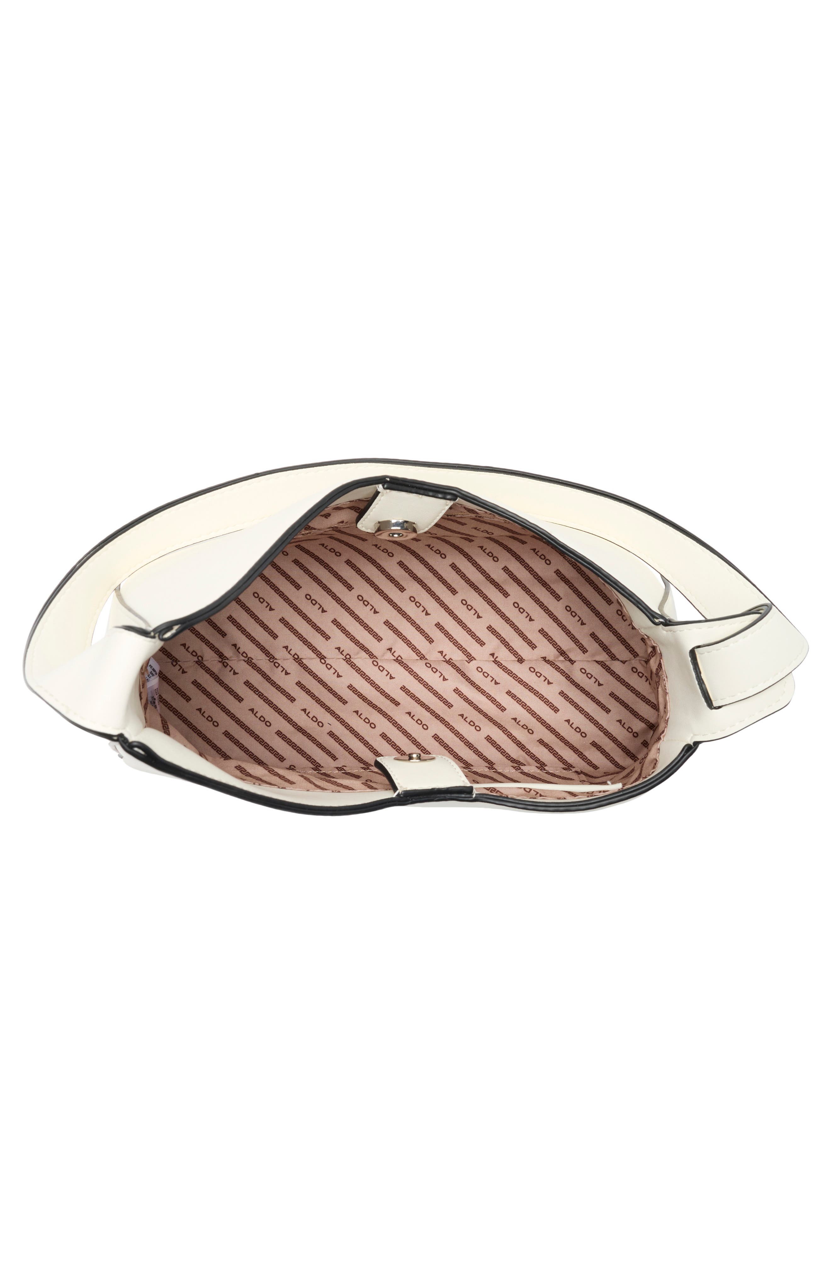ALDO Bungalows Shoulder Bag, Alternate, color, White Synthetic Mix Mat