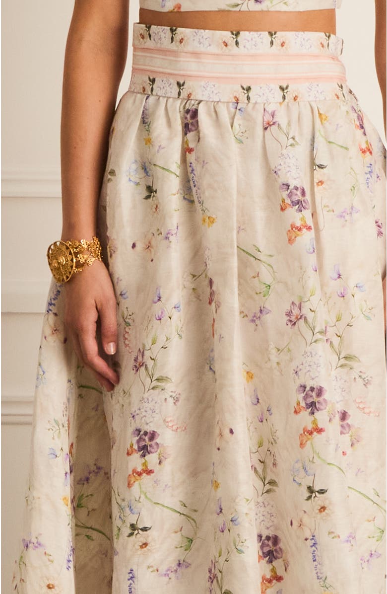 Aqua Blu Moonflower Zandra Maxi Skirt, Alternate, color, White