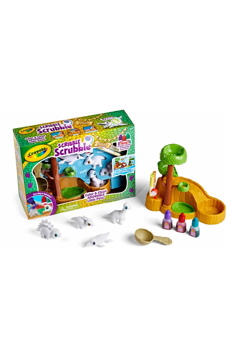 Scribble Scrubbie Dinosaurs Waterfall Playset, Main, color, NONE
