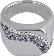 Laundry by Shelli Segal Crystal Geometric Signet Ring