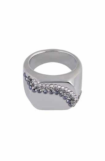 Laundry by Shelli Segal Crystal Geometric Signet Ring