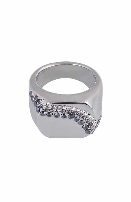 Laundry by Shelli Segal Crystal Geometric Signet Ring