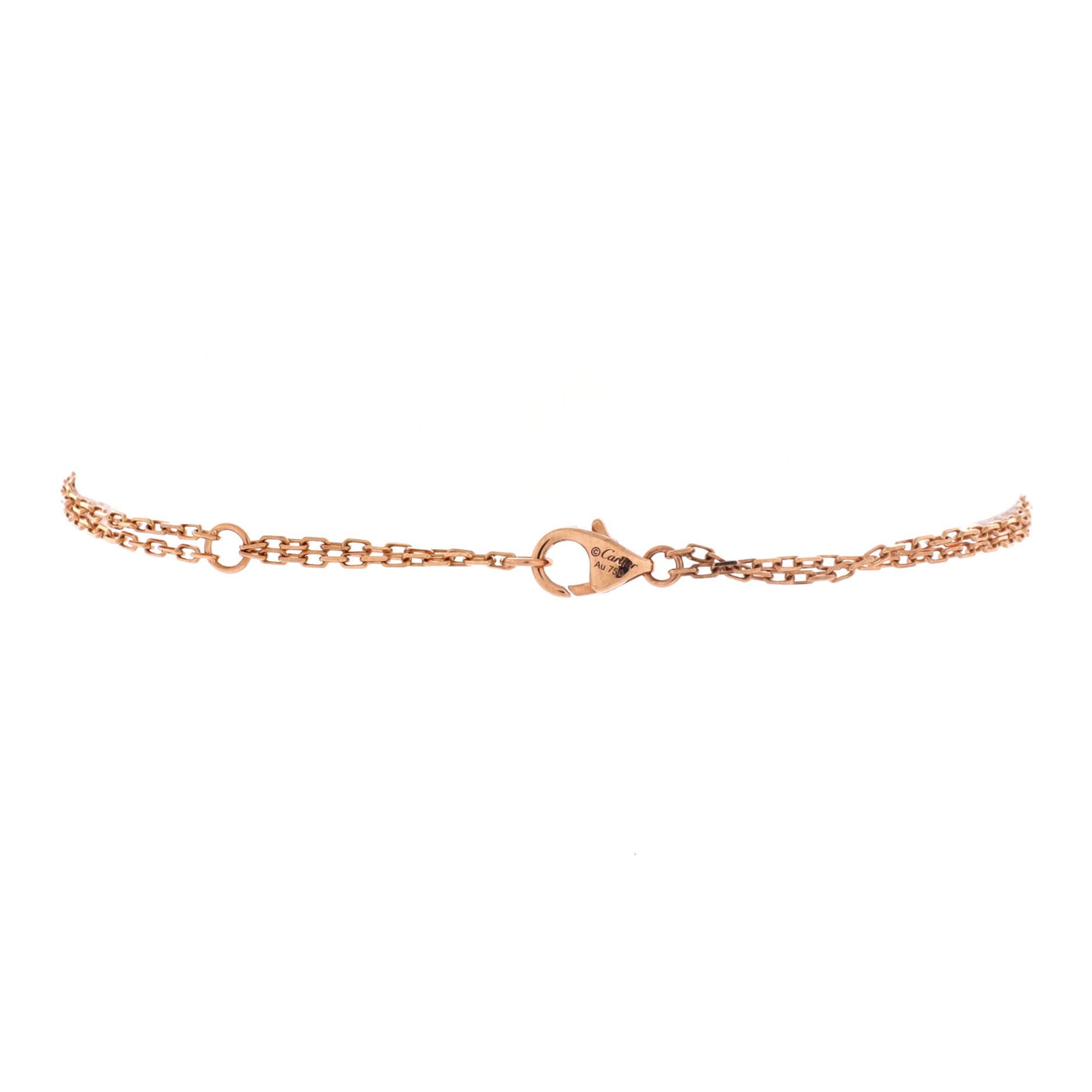 2 Diamonds Love Bracelet 18K Rose Gold with Diamonds, Alternate, color, Metallic Gold