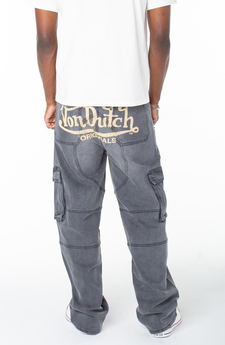 Von Dutch Baggy Straight Carpenter Cargo Hunter Pant, Alternate, color, Smokestone