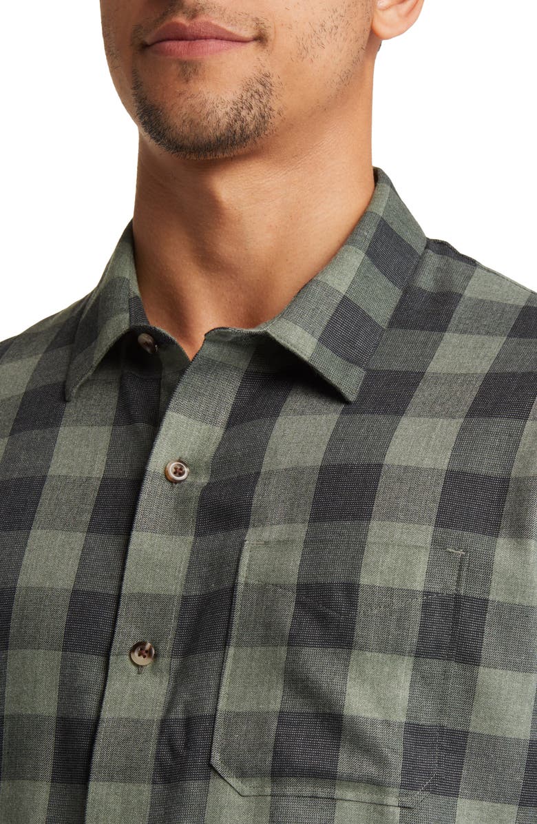 TravisMathew Gingham Check Button-Up Shirt, Alternate, color, 