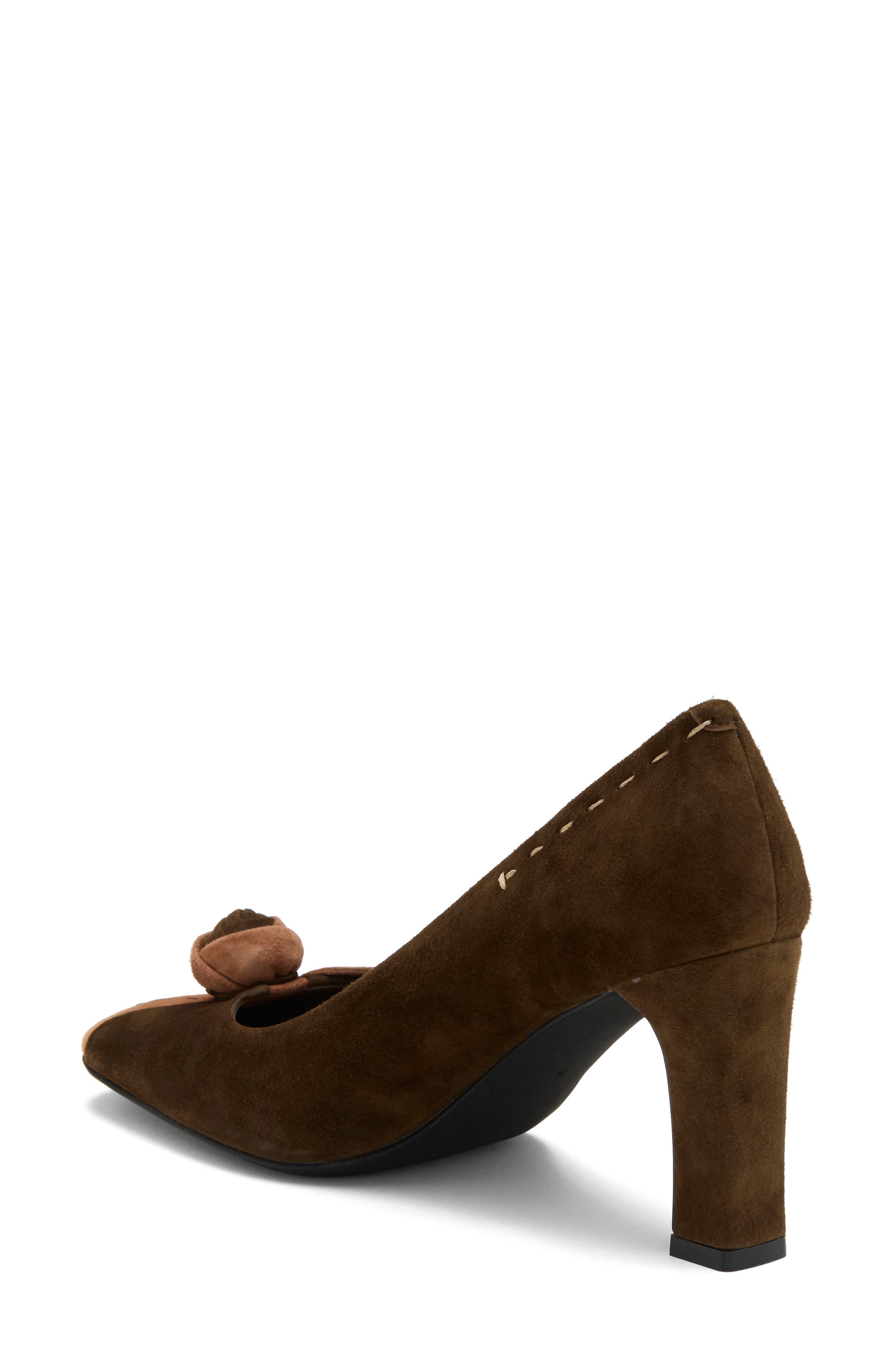 Leisure Knotted Pump, Alternate, color, COFFEE SUEDE PINK