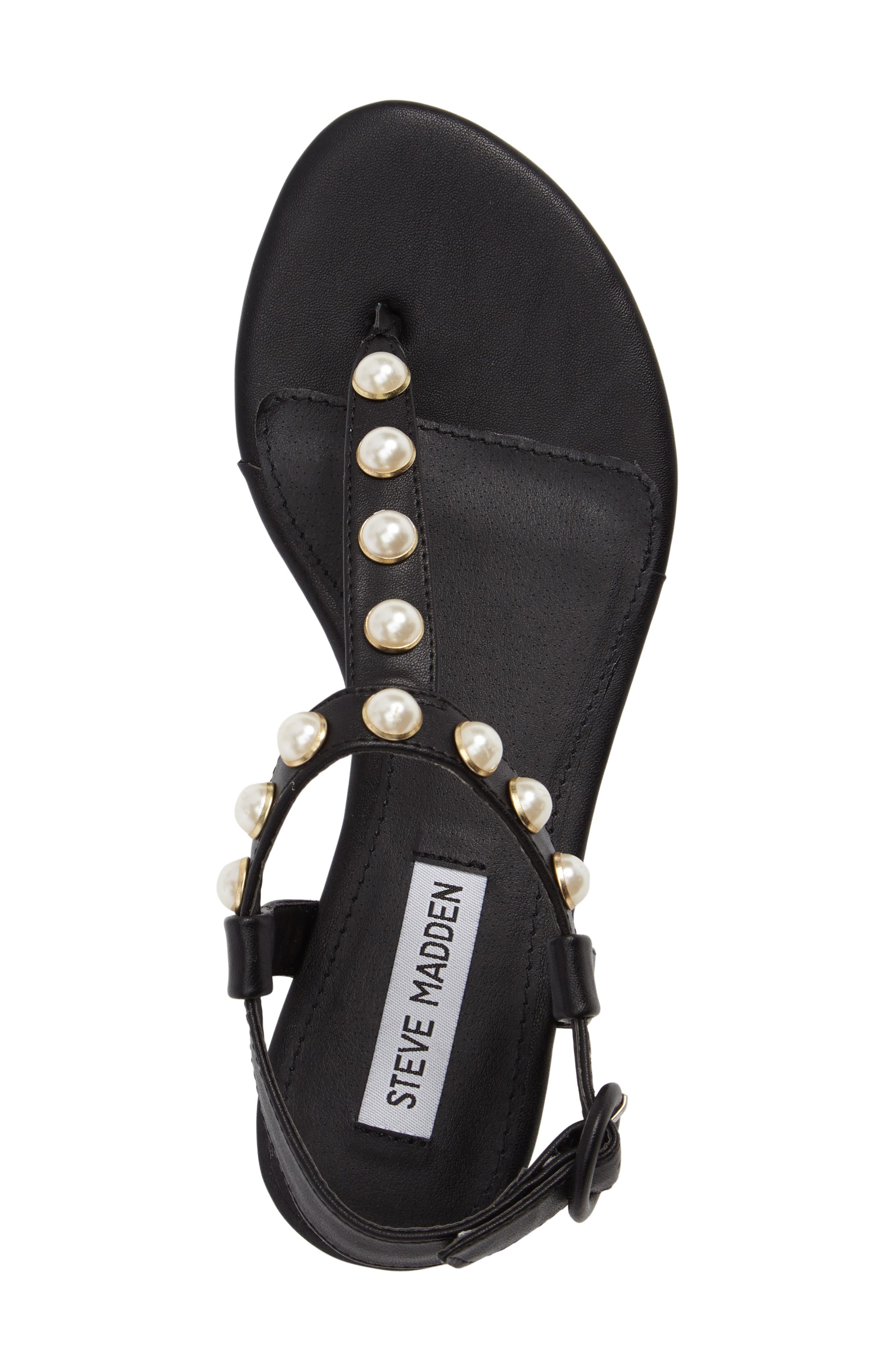 Pamela Sandal, Alternate, color, BLACK FAUX LEATHER