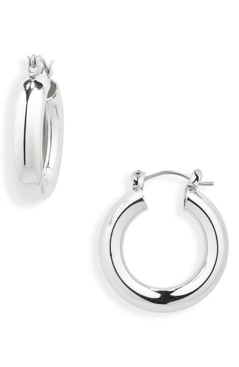 Sterling Silver Dipped Bold Medium Hoop Earrings