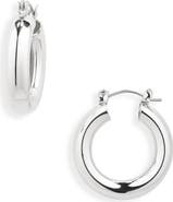 BP. Sterling Silver Dipped Bold Medium Hoop Earrings