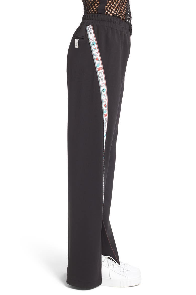 Unisex Stretch Crepe Wide Leg Pants, Alternate, color, BLACK