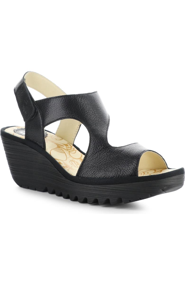 Fly London Yox Slingback Platform Wedge Sandal, Main, color,