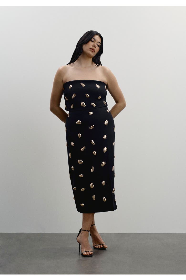 Embellished Strapless Top, Alternate, color, BLACK BEAUTY