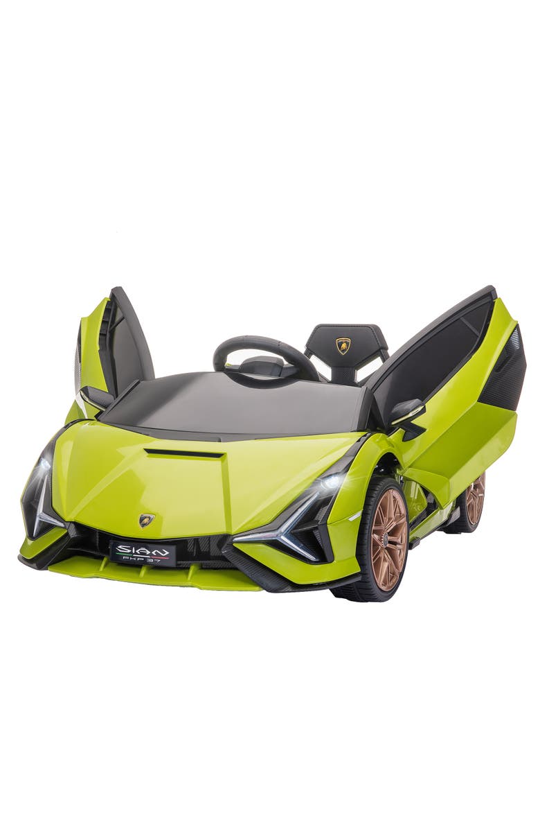 Aosom 12V Lamborghini SIAN Licensed Ride on Car with Remote Control, Horn, Music, Headlights, Main, color, Green