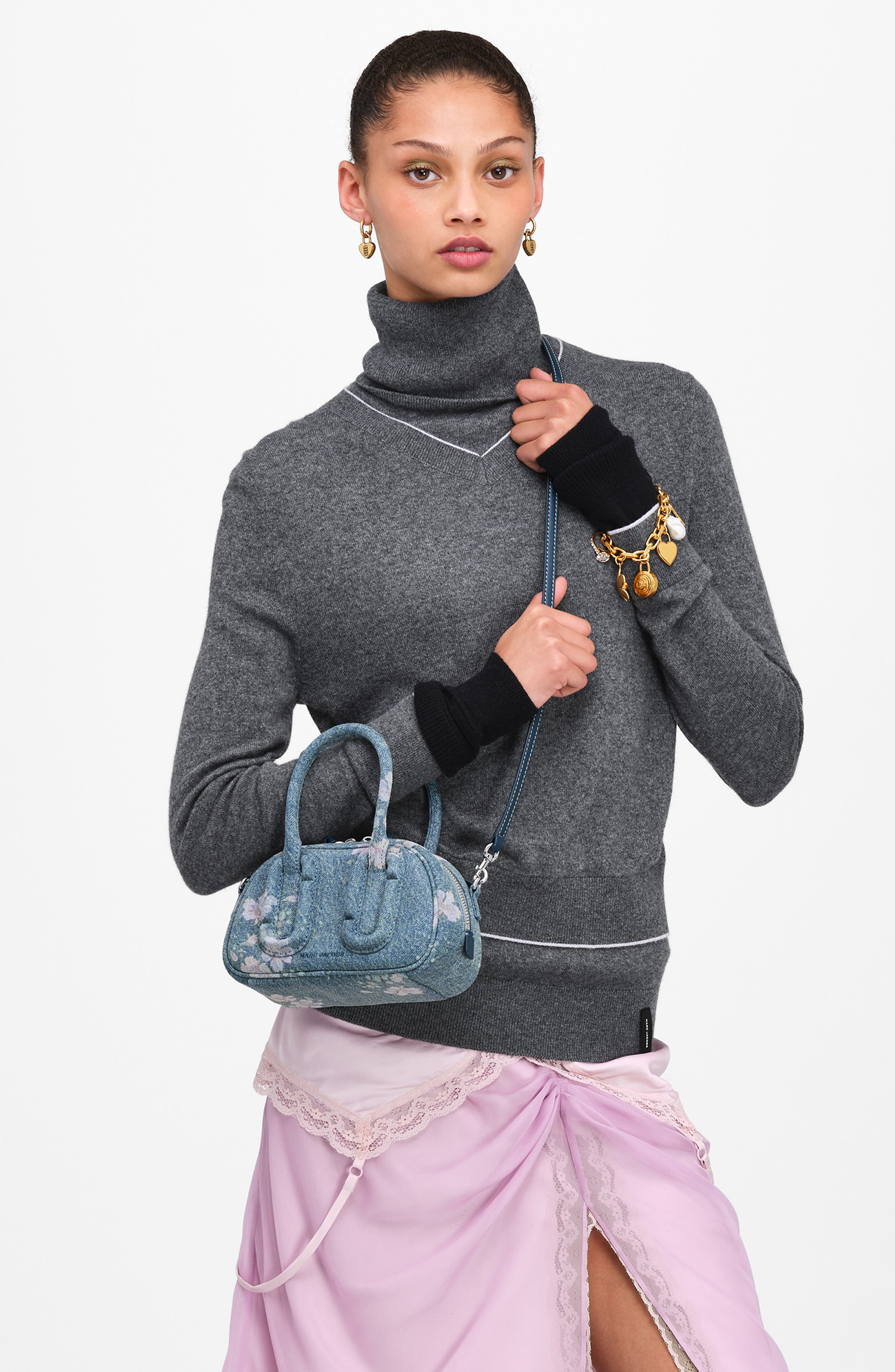 Babe Mini Top Handle Bag, Alternate, color, INDIGO MULTI