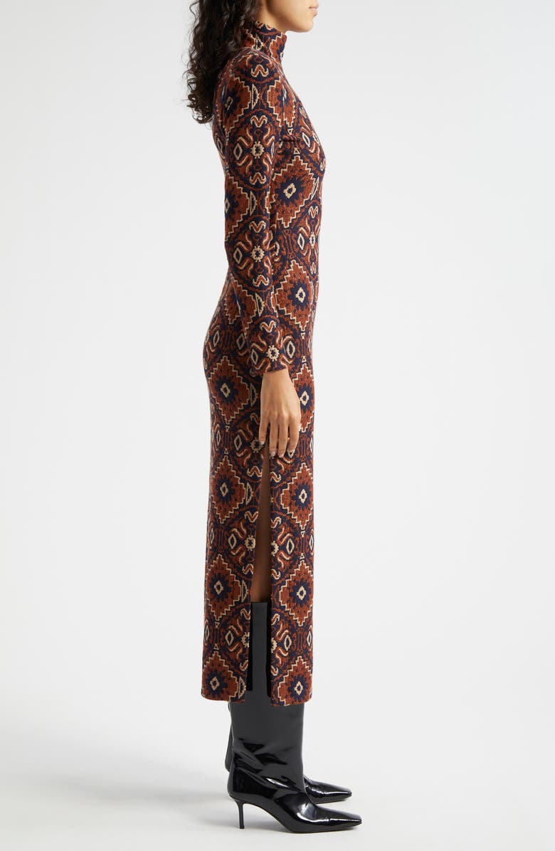 Smythe Side Slit Long Sleeve Maxi Dress, Alternate, color,