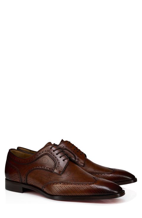 ドレスシューズ・革靴・ビジネスシューズ Christian Louboutin Men's Brogue Leather Oxford Dark Brown Men's Christian Louboutin Oxfords & Derby Shoes | Nordstrom