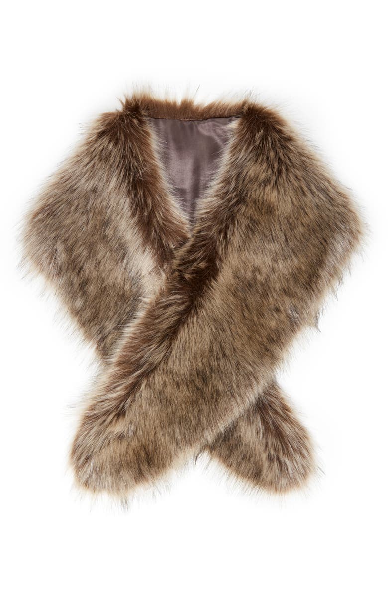Sole Society Faux Fur Stole, Main, color,