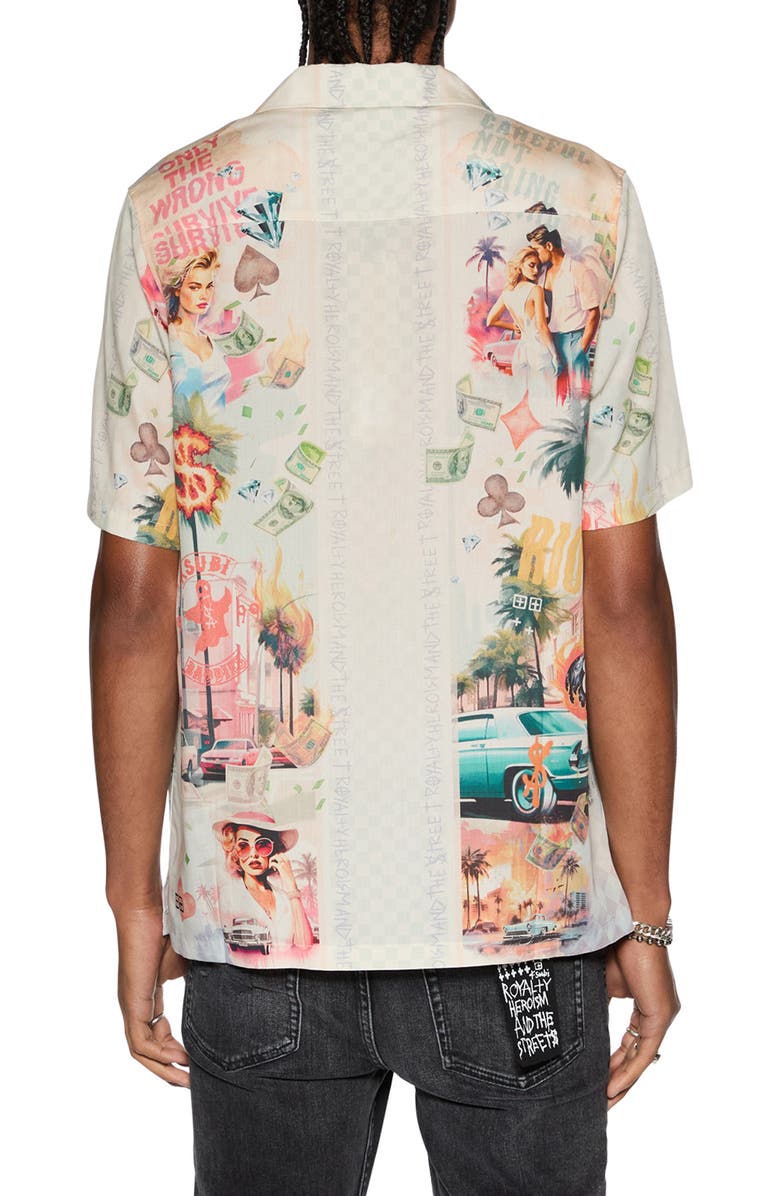 Ksubi World Order Resort Print Camp Shirt, Alternate, color, 