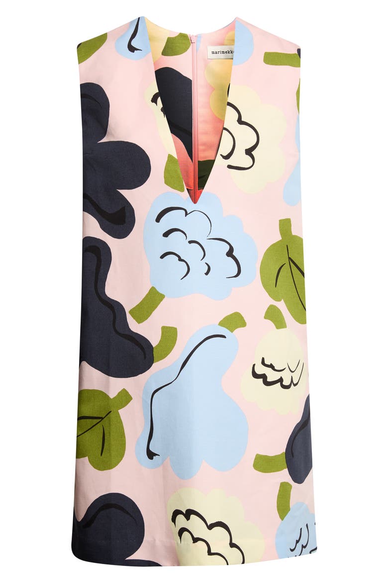 Kiuru Kukasta Kukkaan V-Neck Shift Dress, Alternate, color, PINK DARK BLUE LIGHT BLUE