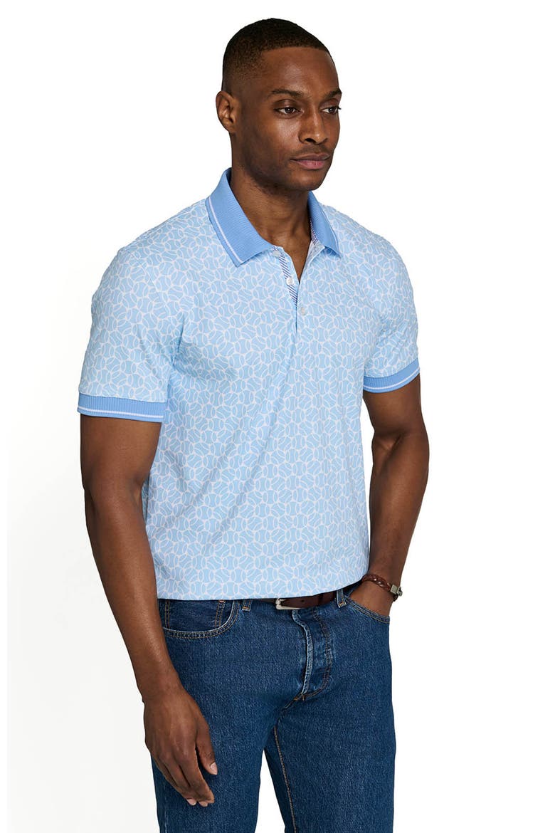 Slim Fit Tennis Ball Polo Short Sleeve Shirt, Alternate, color, FRENCH BLUE