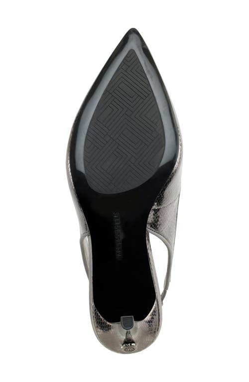 Shop Karl Lagerfeld Paris Rosalyn Slingback Pointed Toe Pump In Dark Slate