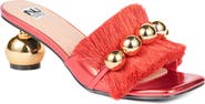 NINETY UNION Miami Fringed Orb Heel Slide Sandal
