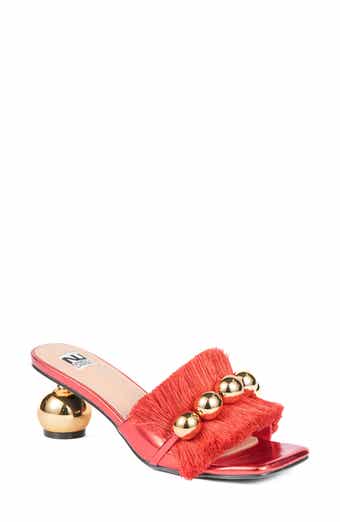 Miami Fringed Orb Heel Slide Sandal
