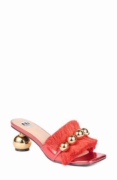 Miami Fringed Orb Heel Slide Sandal