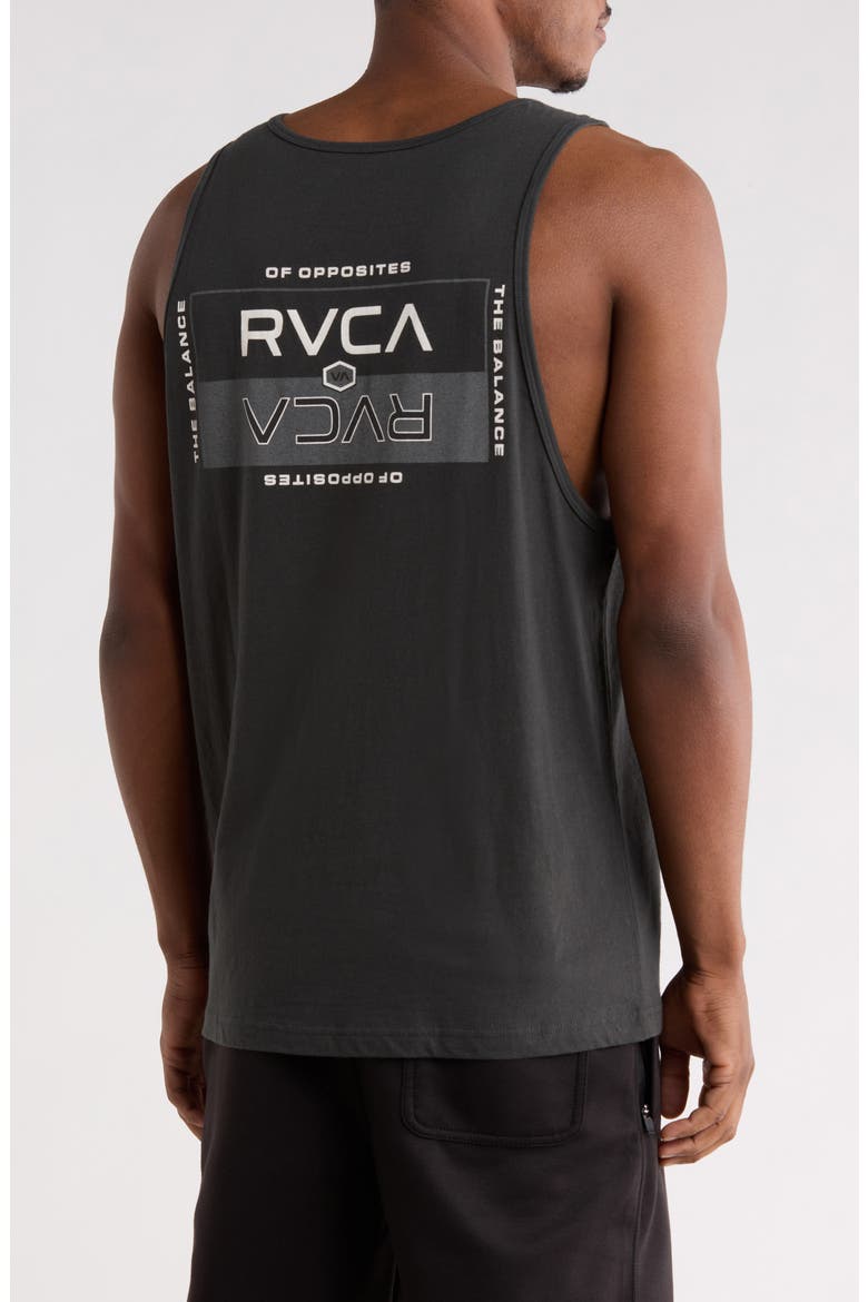Double Box Logo Cotton Tank, Alternate, color, PIRATE BLACK