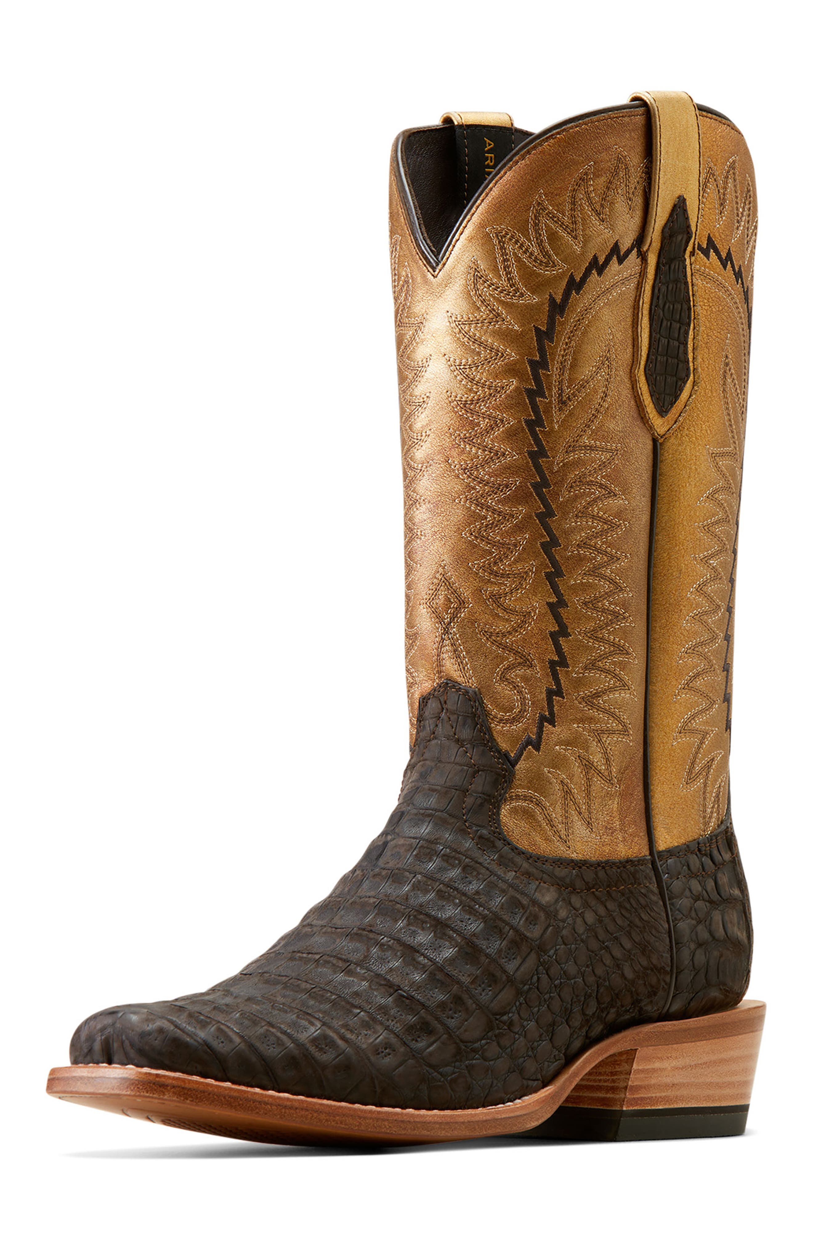 Ariat Futurity Finalist Genuine Caiman Leather Boot, Alternate, color, 