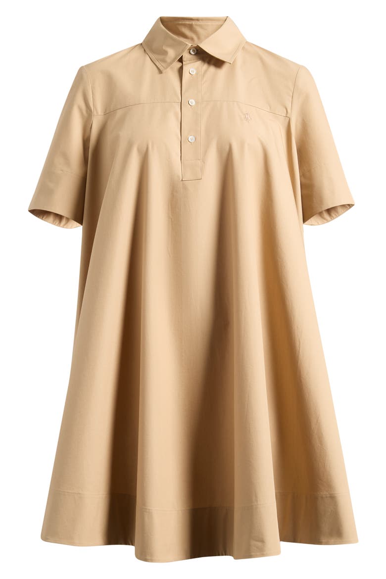 Cotton Trapeze Shirtdress, Alternate, color, RL KHAKI