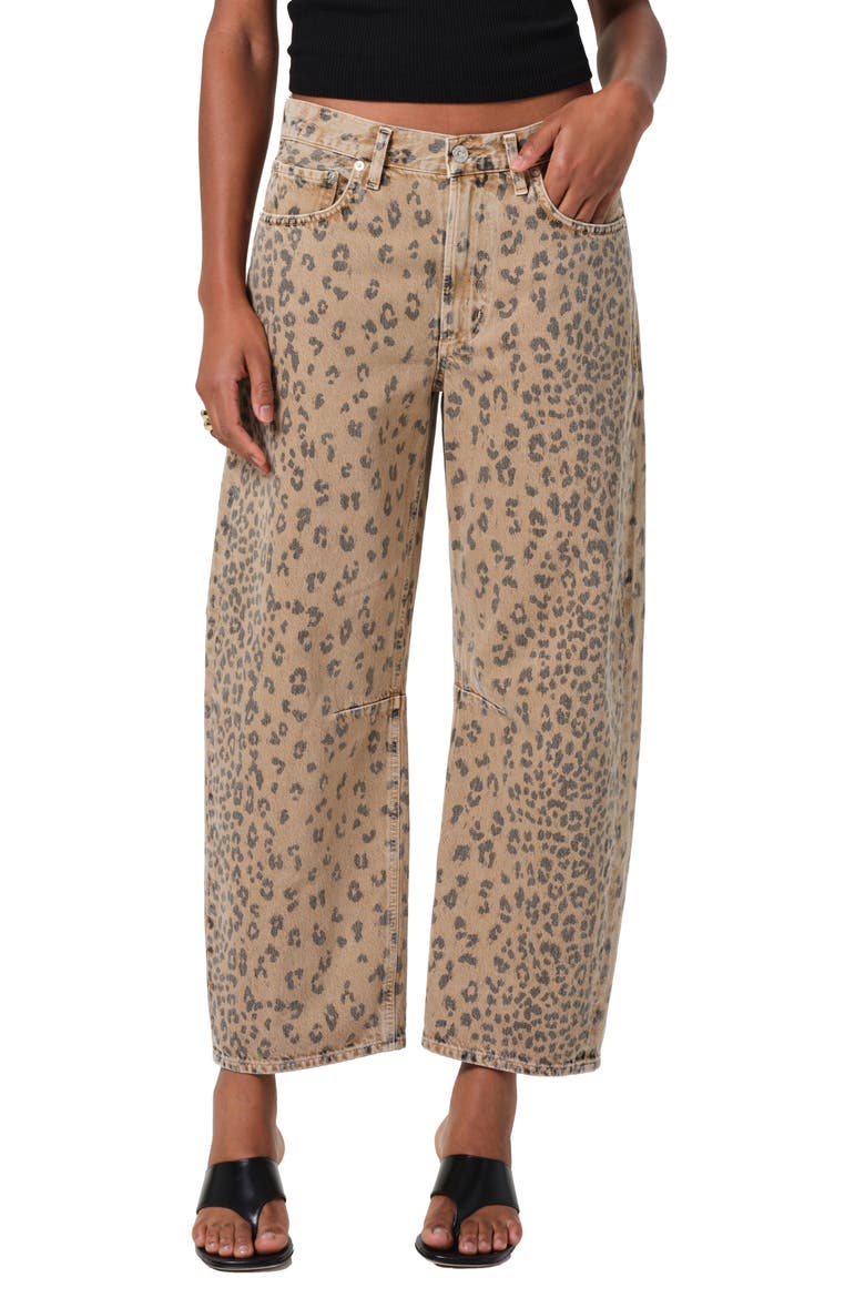 Miro High Waist Barrel Jeans, Main, color, NAT CHEETAH (CHEETAH PRINT)