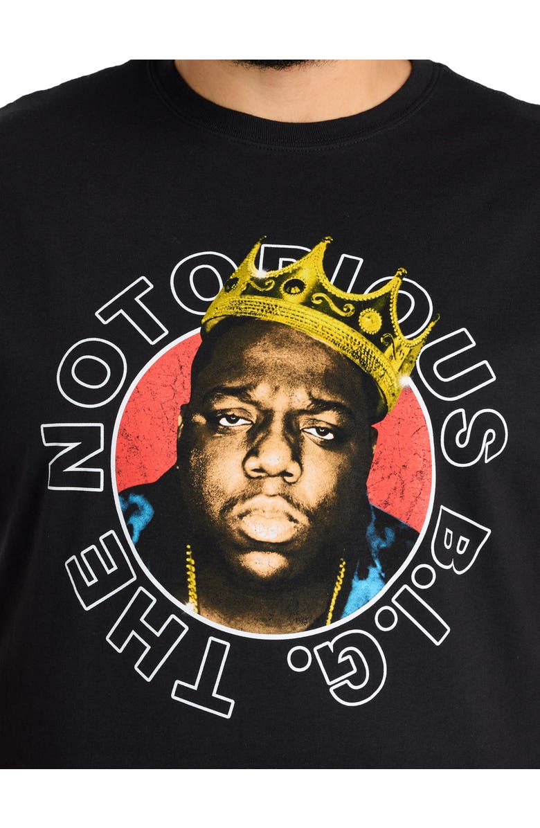 True Nation by DXL Big & Tall The Notorious Big Graphic Tee, Alternate, color, Black