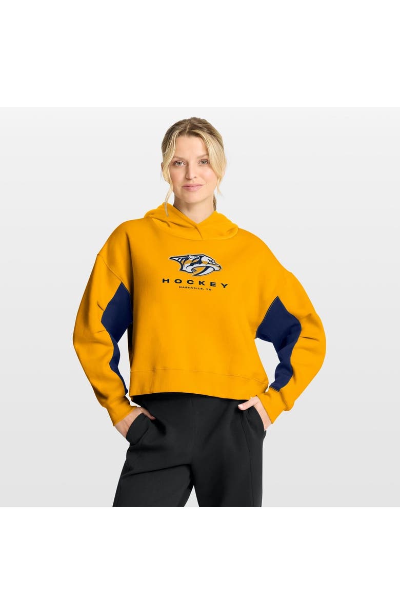 FANATICS Women's Fanatics Gold Nashville Predators Back Check Boxy Hoodie, Main, color, Gold