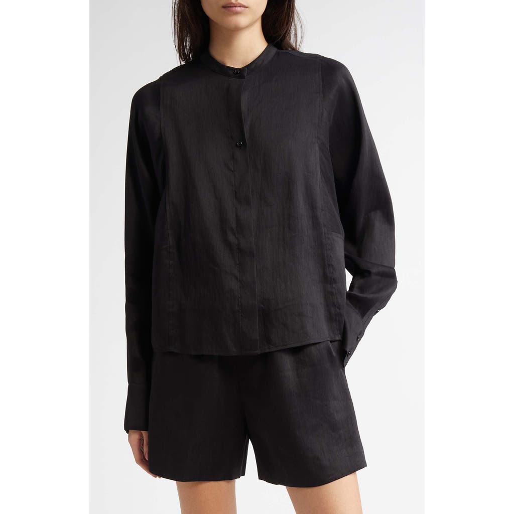 LOULOU DE SAISON LOULOU DE SAISON SIARA OVERSIZE LINEN & SILK BLOUSE
