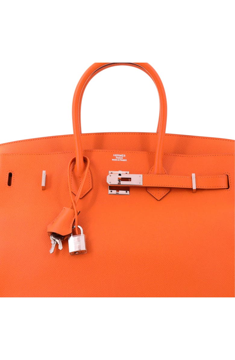 Pre-Owned Hermes Birkin Handbag Orange Epsom with Palladium Hardware 35, Alternate, color, Orange H